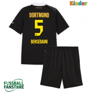 Borussia Dortmund Ramy Bensebaini #5 Replik Auswärtstrikot Kinder 2026-27 Kurzarm (+ Kurze Hosen)